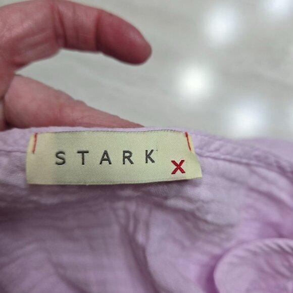 Stark X Bubble Blouse Womens Large Lilac Purple Gauzy Dolman Sleeve Festival - Picture 3 of 12